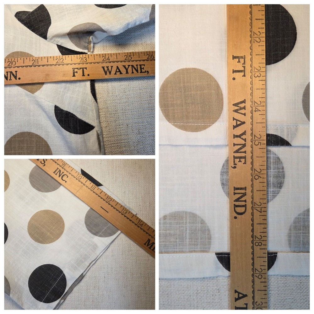 100% Cotton Relaxed Fit Top Large Neutral Polka Dot Minimal Oversize Pullover - Picture 8 of 9